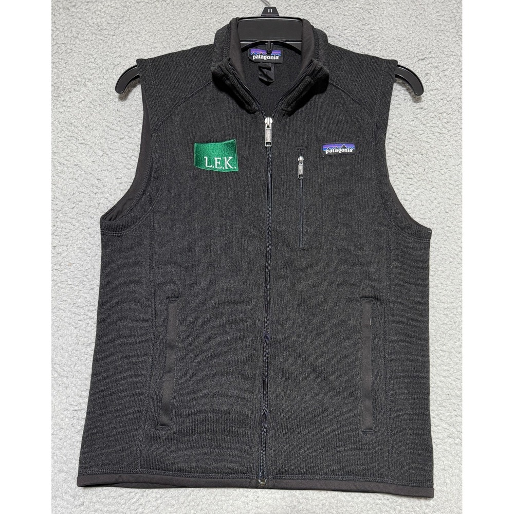 Patagonia Better Sweater Vest Mens Small Black Hiking Full Zip Fleece 25881